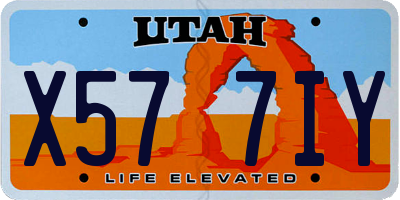 UT license plate X577IY