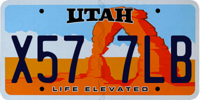 UT license plate X577LB