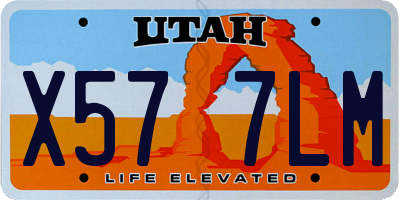 UT license plate X577LM