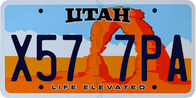 UT license plate X577PA