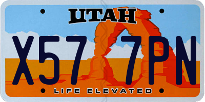 UT license plate X577PN
