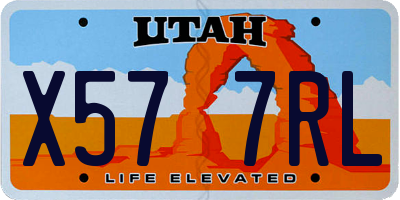 UT license plate X577RL
