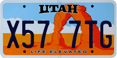 UT license plate X577TG