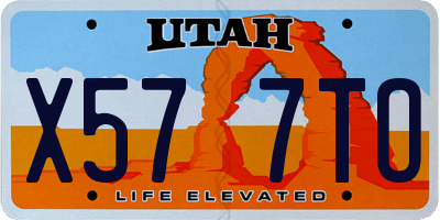 UT license plate X577TO