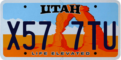 UT license plate X577TU