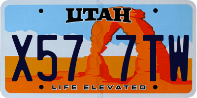 UT license plate X577TW