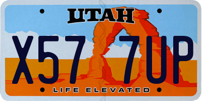 UT license plate X577UP