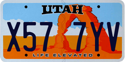 UT license plate X577YV