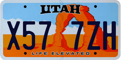 UT license plate X577ZH