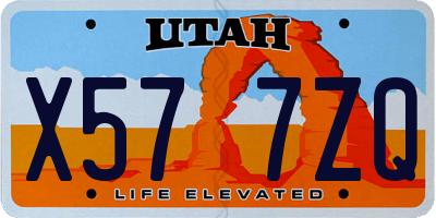UT license plate X577ZQ