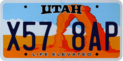 UT license plate X578AP