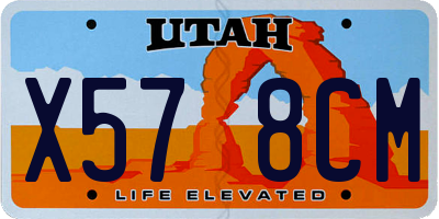 UT license plate X578CM