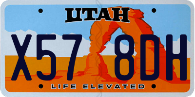 UT license plate X578DH