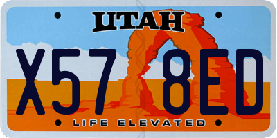 UT license plate X578ED