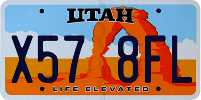 UT license plate X578FL