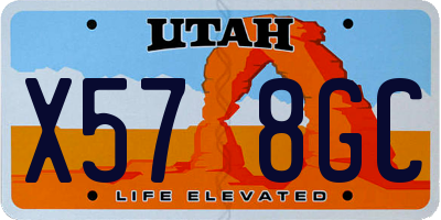 UT license plate X578GC