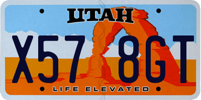 UT license plate X578GT