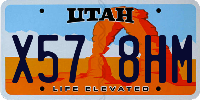 UT license plate X578HM