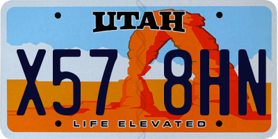 UT license plate X578HN