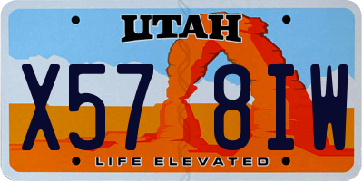 UT license plate X578IW