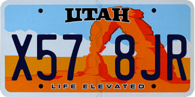 UT license plate X578JR