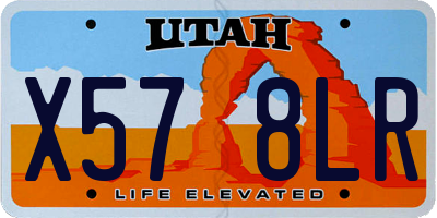 UT license plate X578LR