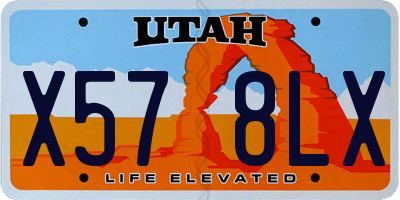 UT license plate X578LX