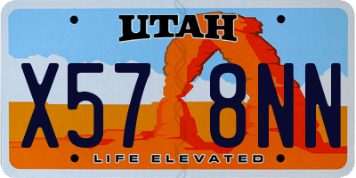 UT license plate X578NN