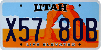 UT license plate X578OB