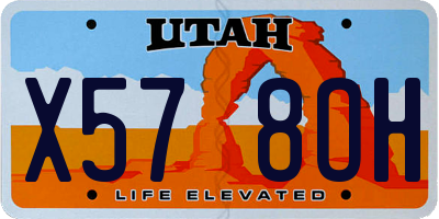 UT license plate X578OH