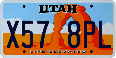 UT license plate X578PL