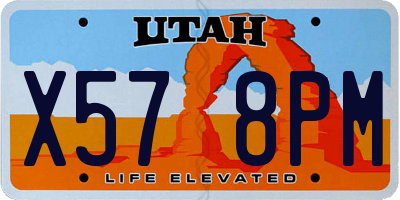 UT license plate X578PM