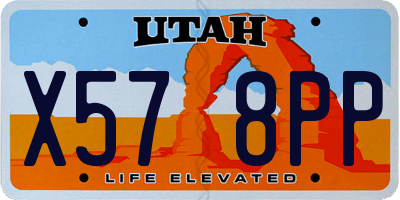 UT license plate X578PP