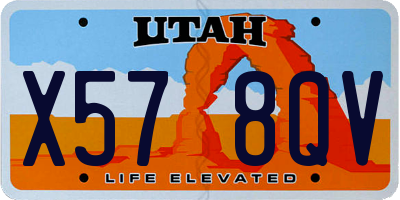 UT license plate X578QV