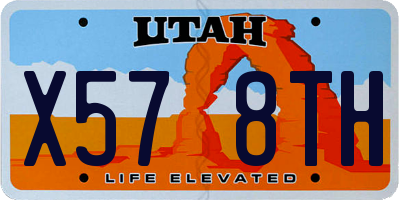 UT license plate X578TH