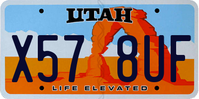 UT license plate X578UF