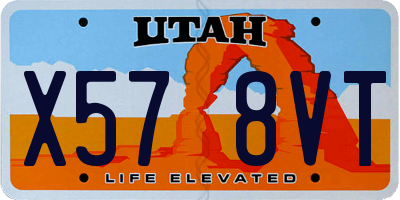 UT license plate X578VT