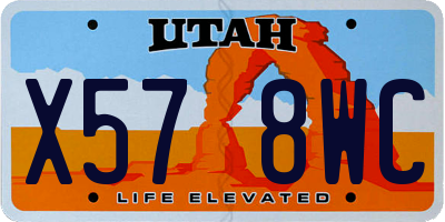 UT license plate X578WC