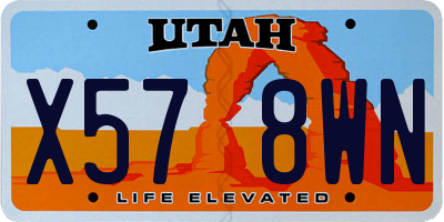 UT license plate X578WN