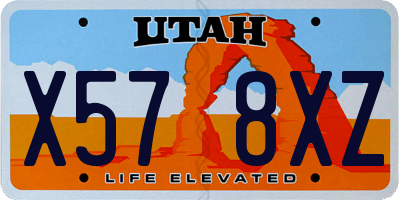UT license plate X578XZ