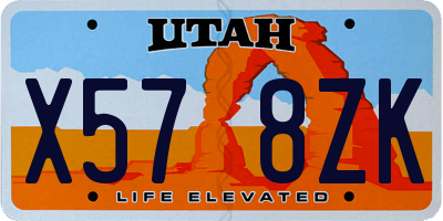 UT license plate X578ZK