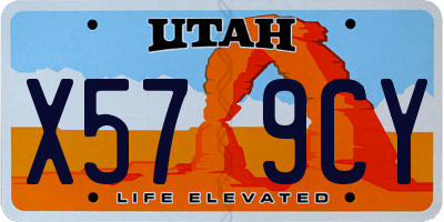 UT license plate X579CY