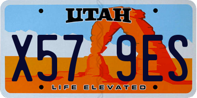 UT license plate X579ES