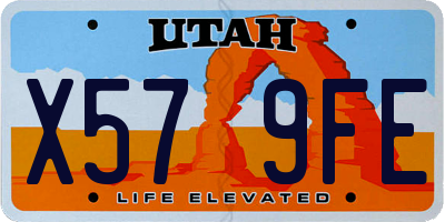 UT license plate X579FE