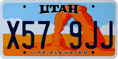 UT license plate X579JJ