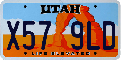 UT license plate X579LD