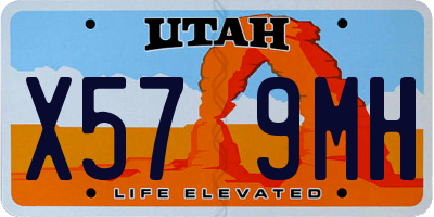 UT license plate X579MH