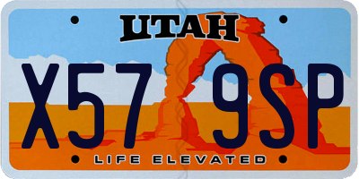 UT license plate X579SP