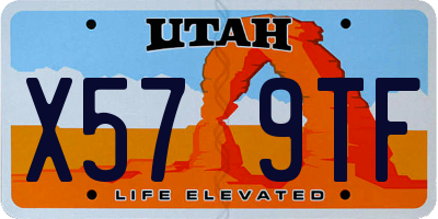 UT license plate X579TF