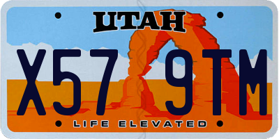 UT license plate X579TM